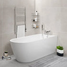 1630 x 700mm Granada Back to Wall Curved Bath