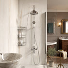 Traditional Round Shower Kit Exposed Valve, Rail, Head & Handset Wye