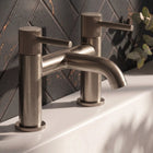 Fluted Brushed Bronze Bath Filler
