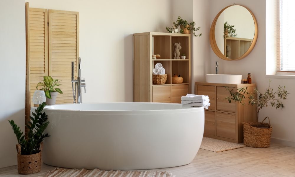 Bathroom With a Large Freestanding Bath