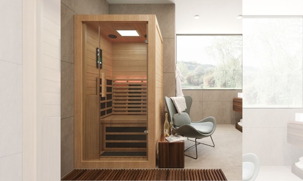 Wood Finish Jaquar Relaxo Home Sauna