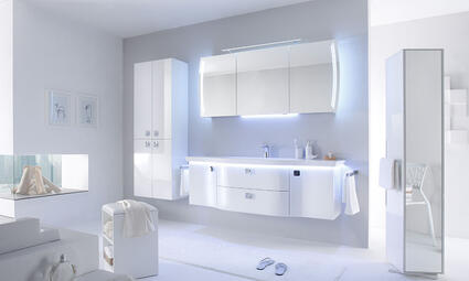 White Bathroom With Sufficient Lighting
