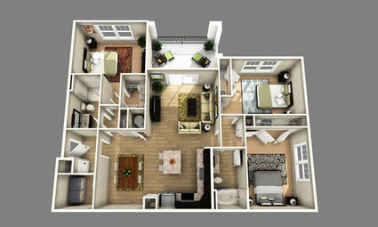 Home Layout With Over Exposed Bathroom Design