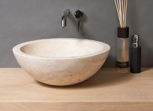 cream bowl shaped basin 