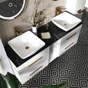 Large luxury Jivana double sink bathroom vanity unit