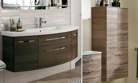 Wall Mounted Wooden Bathroom Furniture For Small Bathrooms
