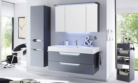 Large Wall Hung Vanity Unit In A Large Bathroom Layout
