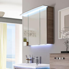 Solitaire 7005 Bathroom Mirror Cabinet with Canopy Lighting
