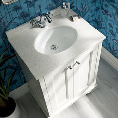 Pointing White 600MM 2 Door Basin Cabinet
