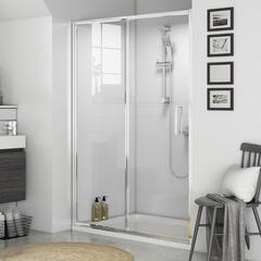 Room Scene view of 1200mm Sliding Shower Door in Recessed Installation