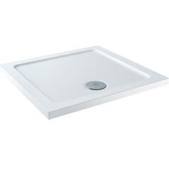 square 900 x 900 shower tray chrome waste