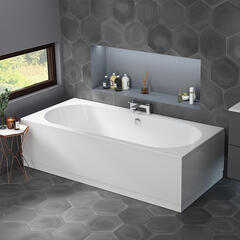 Biscay Double-ended Straight-edge Bath with Optional Beauforte Reinforcement