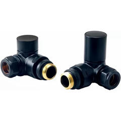 corner radiator valve pack (pairs) black