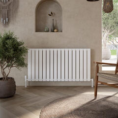 miralay horizontal single white designer radiator