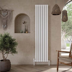 miralay vertical single white designer radiator