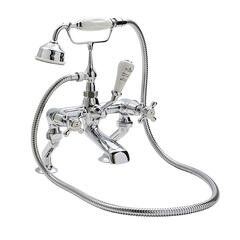 bayswater victrion chrome crosshead deck mounted bath shower mixer tap