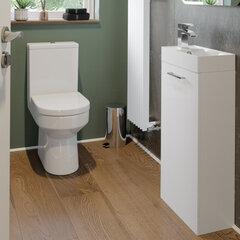 Lifestyle Product Image for Volta 410mm Small Bathroom Suite with White Vanity Unit and Close Coupled Toilet