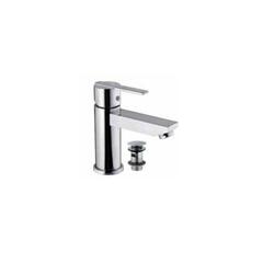 Fonte Single Lever Extended Basin Mixer (Height-95mm) with 375mm Long Braided Hoses & Click Clack Basin Waste, Slotted (ALD-729), HP 1.0