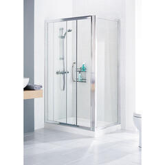Lakes White Framed Shower Door Side Panel Ellegant Bathroom
