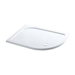 Volente 1300 offset Quad ABS resin Bathroom Shower Tray White Available in Many Size Options