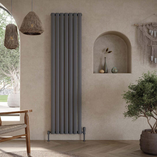 miralay vertical double anthracite designer radiator
