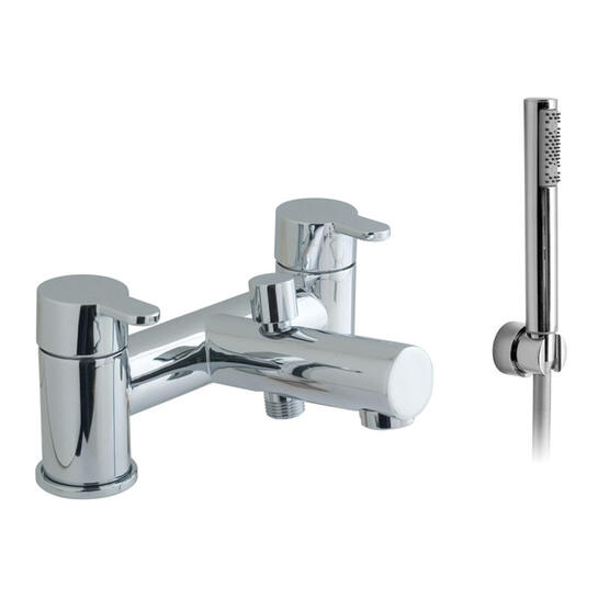 2 hole bath shower mixer deck mounted with shower kit