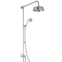 bayswater victrion brushed chrome rigid riser shower kit with head