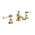 bayswater victrion gold lever three hole basin mixer tap