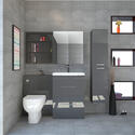 Extra Product Image For Patello Bathroom Furniture Suite With Mirror Cabinet And Shelf Storage 1