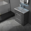 Extra Product Image For Patello 60 Grey Basin Vanity 2 Drawer And L Shaped Shower Bath Suite 1