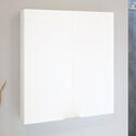 Extra Product Image For Patello White 2 Door Wall Cabinet Glass Shelves 1