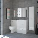 Extra Product Image For Patello Bathroom Furniture Suite With 2 Mirror Cabinets 2