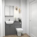 Extra Product Image For Oliver 1100 Unit With Sink Toilet & Mirror Cabinet Bathroom Fitted Furniture Pack 1