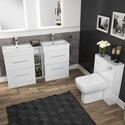 His and Hers Bathroom Furniture with Toilet Unit