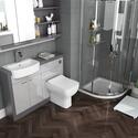 1200mm Bathroom Furniture with toilet, mirror cabinet and corner shower