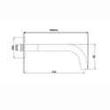 Extra Product Image For Vos Brushed Black Spout For Bath Or Basin Mm Tech Drawing 1