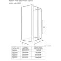 Tech Drawing of Radiant Deluxe One Wall Shower 760 Bifold