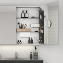Dansani Luna Black 800mm Bathroom Mirror Cabinet