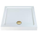 Stone Resin Square Easy Plumb Tray 900 x 900 with Optional Gold Waste