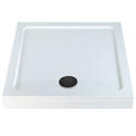 Stone Resin Square Easy Plumb Tray 900 x 900 with Optional Black Waste