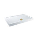 Stone Resin Rectangular Easy Plumb Tray 800, 900 with Optional Gold Waste