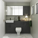 oliver black 1700 fitted furniture with mirror cabinets
