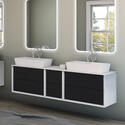 baden haus bellagio 1760 graphite vanity unit with countertop square basin