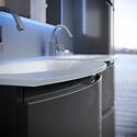 Product Image for Baden Haus Vague 1400 Grey Gloss Double Vanity Unit with 4 Drawers, Handleless