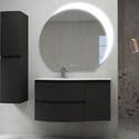 Product Image for Baden Haus Vague 1030 Graphite Vanity Unit with Left Hand Basin, 2 Drawers, Handleless