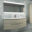 Product Image for Baden Haus Vague 1400 Bleached Oak Vanity Unit with Central Basin, Handleless