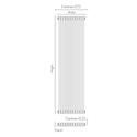effendi 2 column vertical white designer radiator