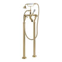 bayswater victrion brushed gold crosshead deck mounted bath shower mixer tap