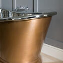 bc designs 1500 copper boat bath with inner nickel & outer antique copper