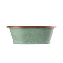 bc designs copper countertop basin 530mm verdigris green